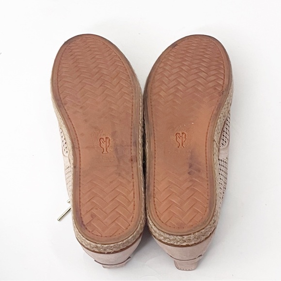 COLE HAAN Beige Perforated Suede Lace Up Espadrilles Shoes Women’s Size 10.5B - Picture 3 of 12